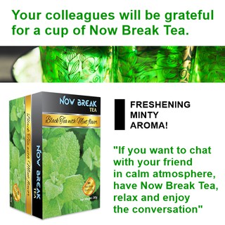 Set 3 túi trà Bạc hà Now Break Tea