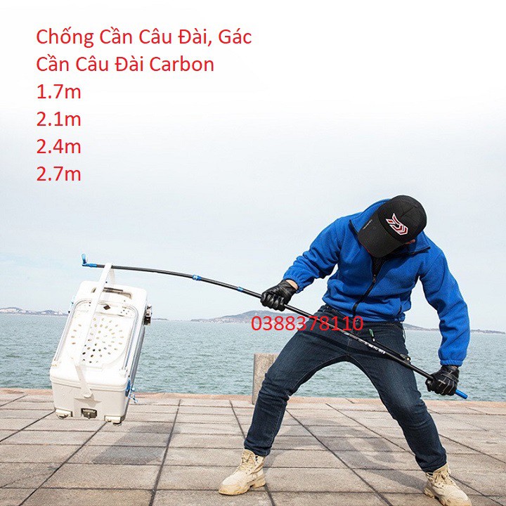 Chống Cần Câu Đài Gác Cần Câu Đài Carbon Cao Cấp Màu Xanh