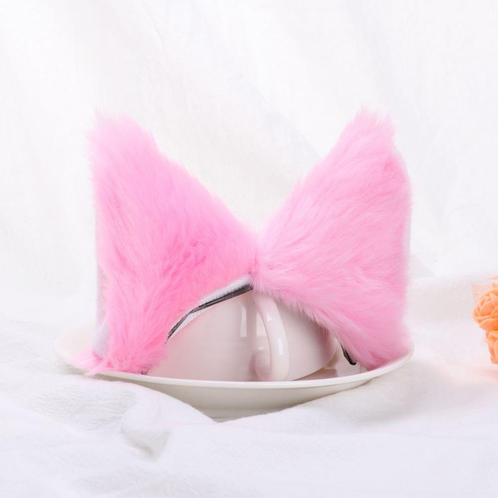 CACTU 1 Cặp Kẹp Tóc Tai Mèo Bằng Lông Nhung Thời Trang Tiệc Cosplay