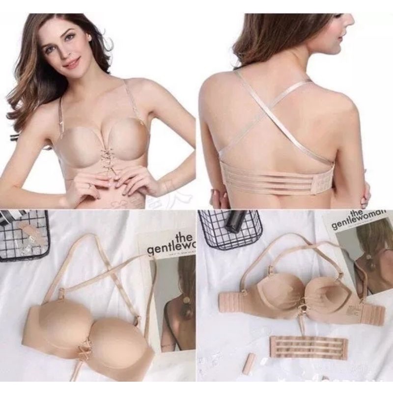 Áo ngực su hở lưng trong suốt dây rút cao cấp,mút bàn tay siêu dày,chuẩn loại 1 HPMERRI
