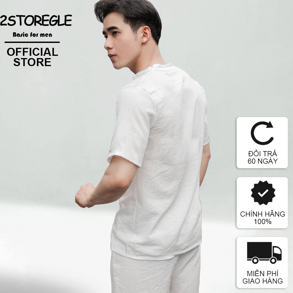 Áo Đũi Nam Cộc Tay 2STOREGLE Áo Đũi Chất Mát Dáng Trẻ Trung Cao Cấp Phong Cách Hàn Quốc