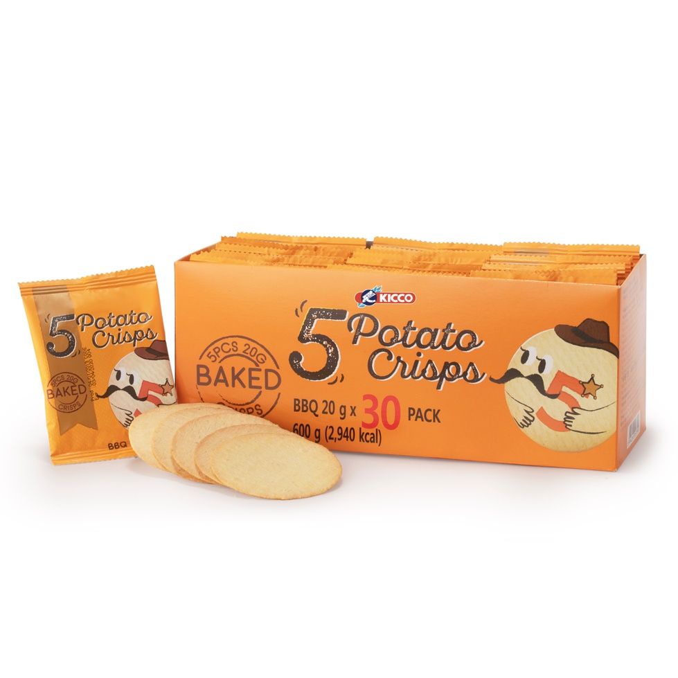 Bánh Khoai Tây Indonesia 5 Potato Crisps Vị Truyền Thống/Vị BBQ Hộp 540G