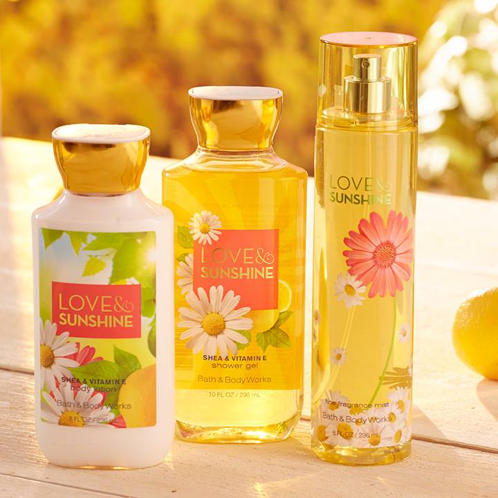 Love & Sunshine - Xịt thơm toàn thân body mist Bath & Body Works Trái cây