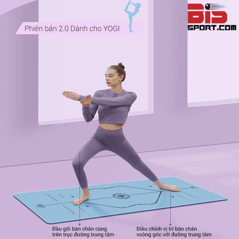 Thảm Tập Luyện Yoga Định Tuyến Cực Chuẩn PIDO ( PAIDU ) Chính Hãng - Thảm TPE 8mm - Xanh Lá Cam
