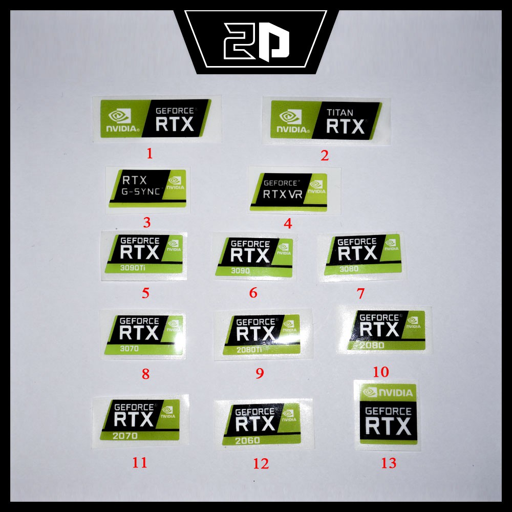 Sticker (Hình dán) NVIDIA GEFORCE RTX trang trí PC, Laptop