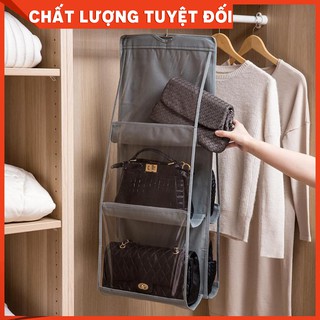 Túi Đựng Giỏ Xách, Đựng Đồ Đa Năng 6 Ngăn 3 Tầng Có Móc Treo Tiện Lợi, Tiết Kiệm Diện Tích