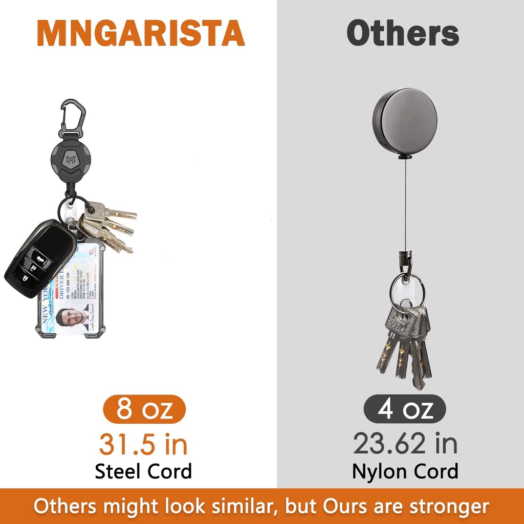 Móc Khóa Có Thể Rút Lại  Bằng Thép 31.5 "