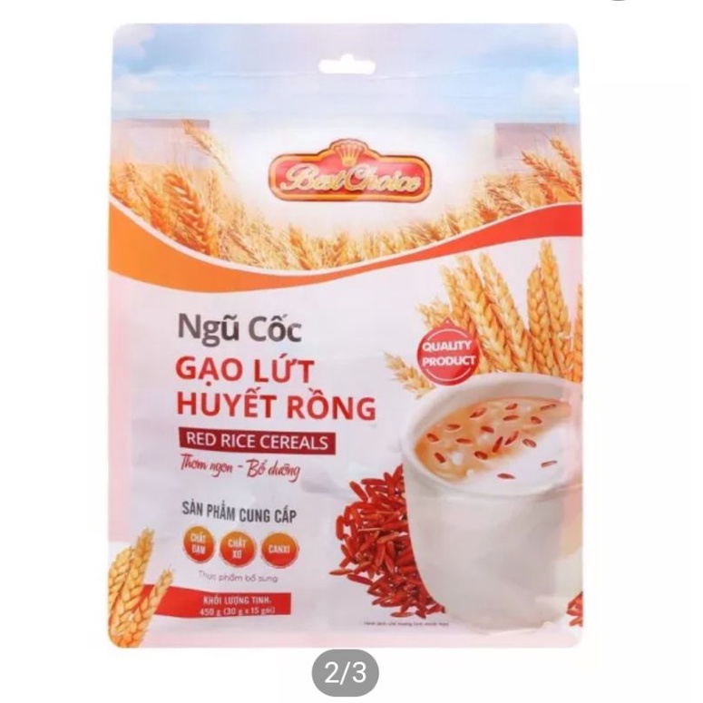 Ngũ Cốc Gạo Lứt Huyết Rồng Best Choice Gói 450g