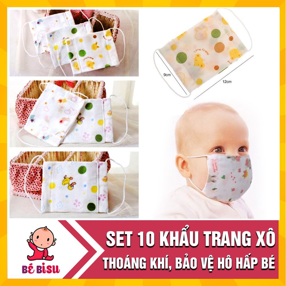 Khẩu trang xô Xuất Nhật 2 lớp Cho Bé