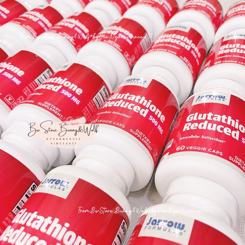 Viên Uống Trắng Da Jarrow Formulas Glutathione Reduced 500mg USA - Hộp 60 viên