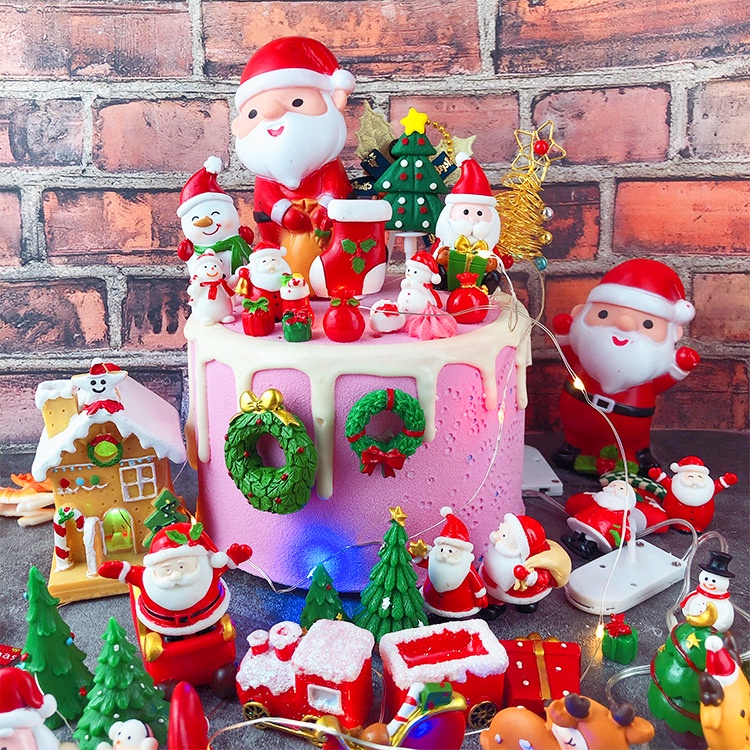 Búp bê ông già noel mini DIY trang trí nhà cửa dịp giáng sinh/sinh nhật