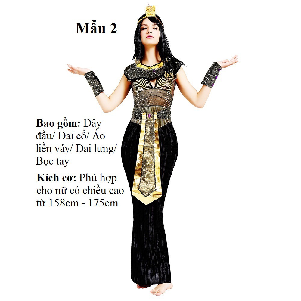 (Có Sẵn) Trang Phục Nữ Hoàng Ai Cập Cổ Đại Trang Phục Pharaon Trang Phục Hóa Trang Halloween Cosplay