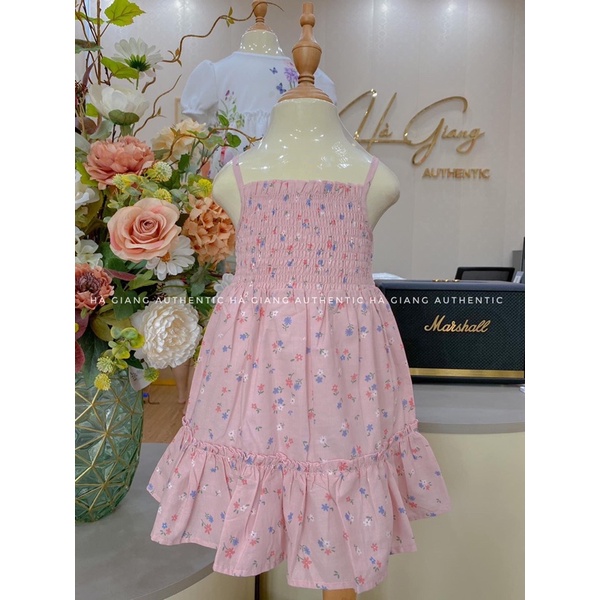 Váy hai dây có nhúm ngực cho bé gái vợt sale rẻ