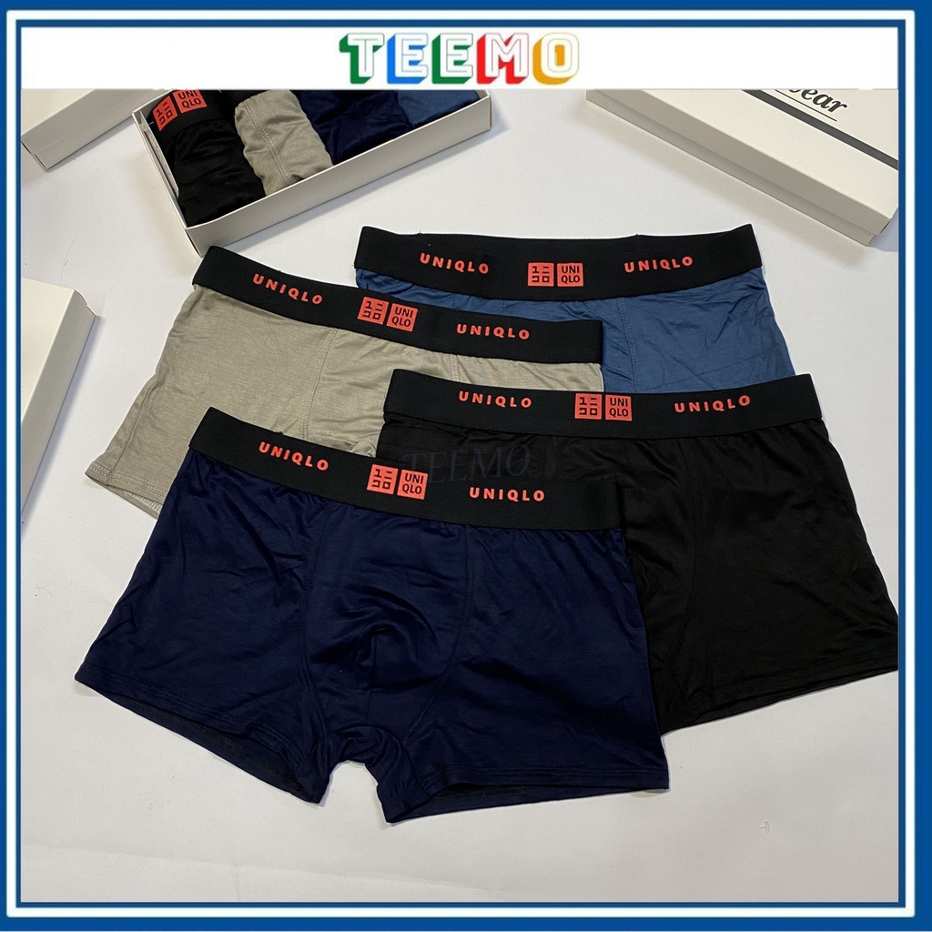 Combo 4 Quần sịp đùi thoáng mát, quần lót đùi nam chất liệu Cotton cao cấp cho nam - Teemo
