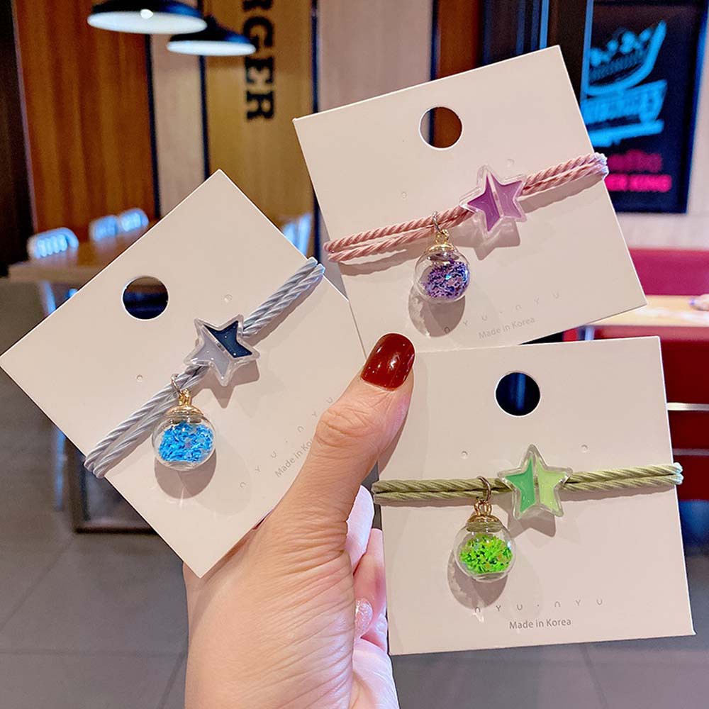 Dây Buộc Tóc Cao Su Co Giãn Nhiều Màu Sắc Vui Nhộn Cho Nữ