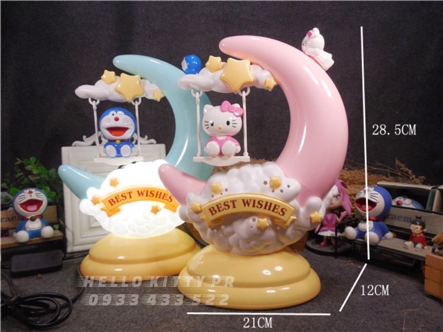 ĐÈN NGỦ CUNG TRĂNG KITTY & DORAEMON