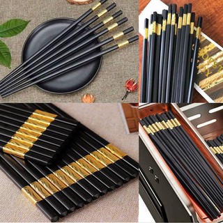 Combo 10 Đôi Đũa Mạ Vàng Hàn Quốc