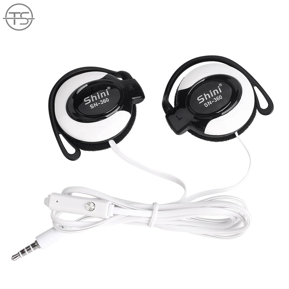 SONG Shini360 Wired Headphone Ear Hook with Mic 3.5mm Computer Running Portable