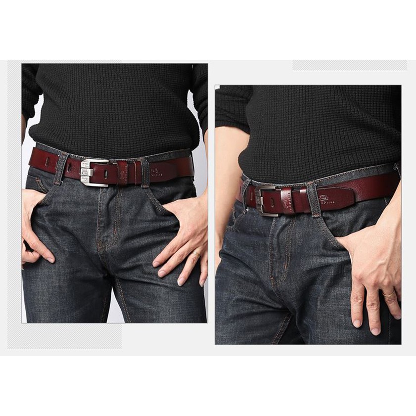 Thắt lưng Da Bò Thật nam cao cấp – Họa tiết trên thật mặt độc đáo Quý Ông 2020