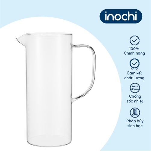 Bình nước thuỷ tinh Nikko 1.3L - Hàng chính hãng INOCHI – Tiêu chuẩn nhật bản
