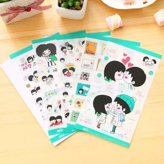 Set 06 tấm sticker dán sổ đủ mẫu