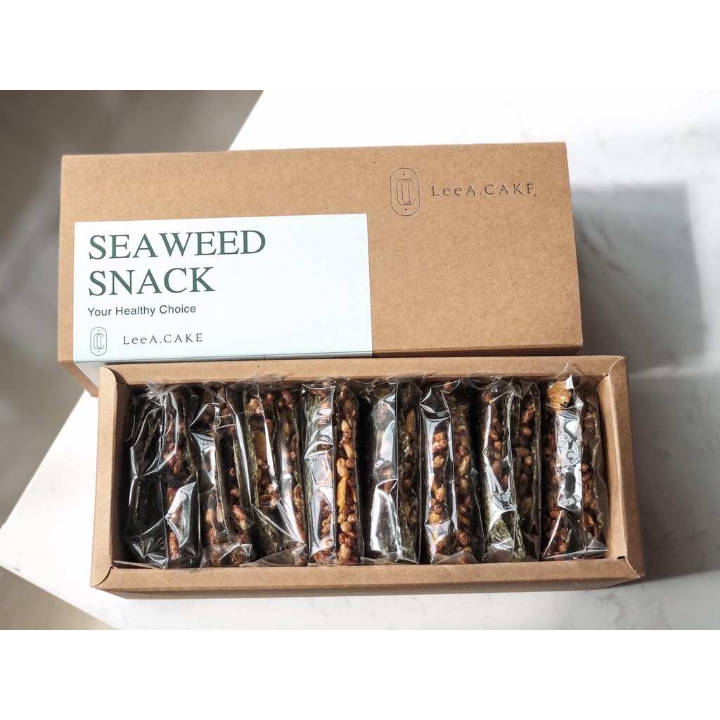 Snack Rong Biển Giòn Rụm - ngũ cốc, gạo lứt, gà cay chà bông siêu cuốn, giòn thơm, giàu dinh dưỡng LeeA.Cake