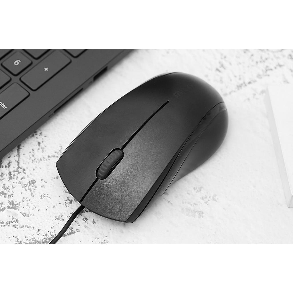 Chuột Có Dây Silent Rapoo N1200 Đen - Hàng Chính Hãng