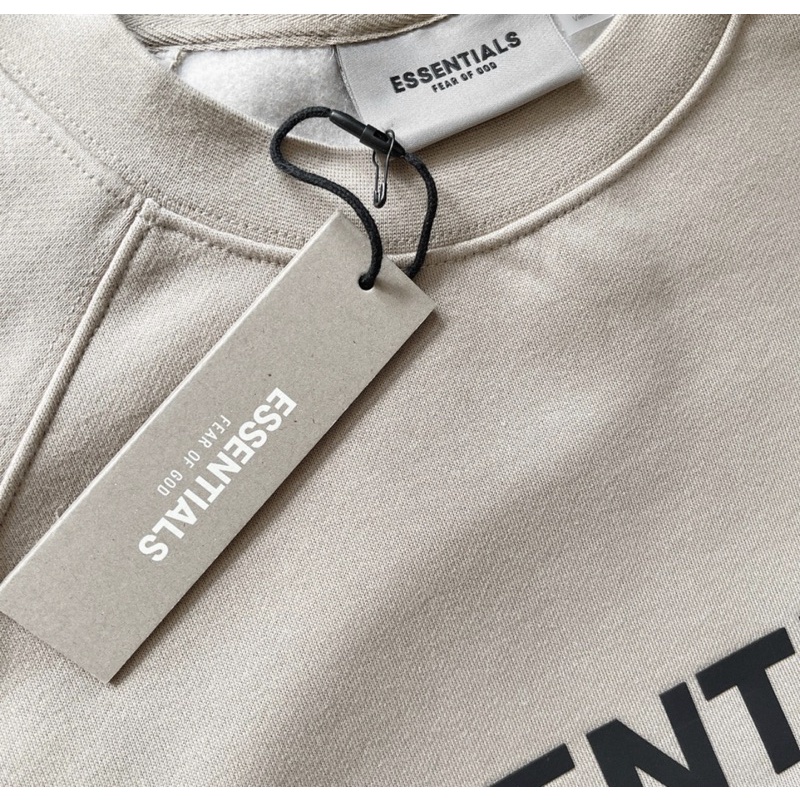 Áo Sweater ESSENTIAL nỉ lót lông cao cấp in cao su nổi có phản quang
