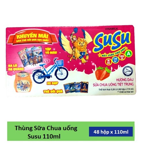 Sữa Chua uống Susu 110ml [Thùng 48 hộp]