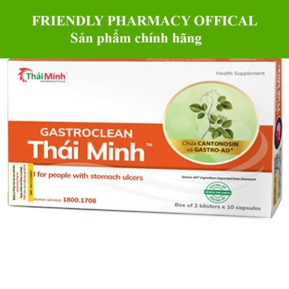 GastroClean Thái Minh - Hỗ trợ giảm acid dịch vị, bảo vệ niêm mạc dạ dày (20 VIÊN)