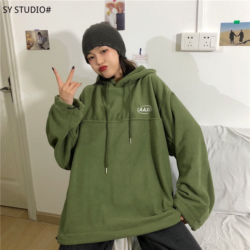 Áo hoodie SUXI tay dài phong cách Hàn Quốc thời trang dành cho nữ