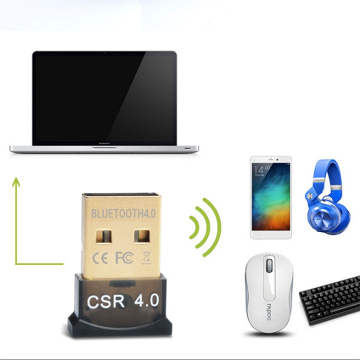 USB Bluetooth cho PC máy tính Laptop CSR 4.0 kết nối bàn phím chuột tay game loa youngcityshop 30.000