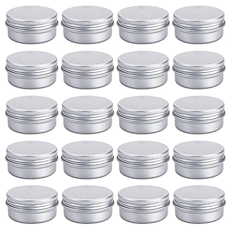 Set 20 Hộp Thiếc Nhôm Rỗng 30ml Dùng Đựng Son Dưỡng Môi / Kem Tiện Dụng