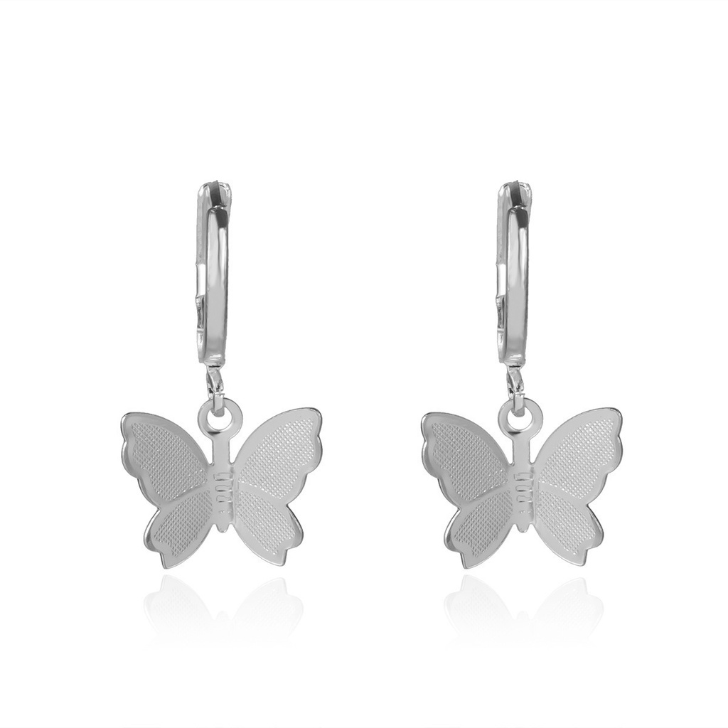 Small butterfly earrings Korean version of cute and versatile personality Korean version of metal simple earrings