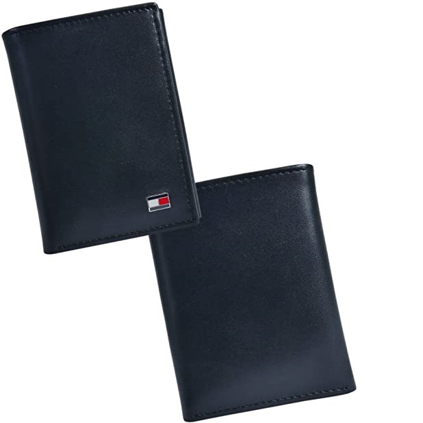 Ví nam Tommy Hilfiger Men's Leather Trifold Wallet - Màu đen 31TL11X018 - Chính hãng