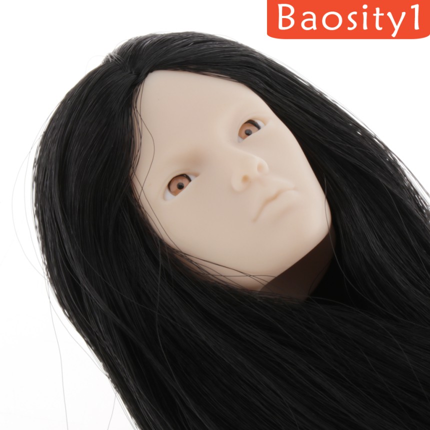 Đầu Búp Bê Nữ Tóc Đen Tỉ Lệ 1: 6 Cho Đầu Búp Bê 3 +