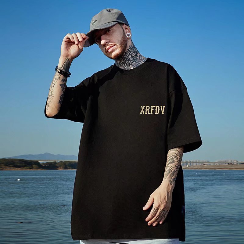 Áo Thun Tay Ngắn Dáng Rộng In Họa Tiết Hoạt Hình Phong Cách Hip Hop Hàn Quốc Thời Trang Mùa Hè Cho Nam Size M-8XL