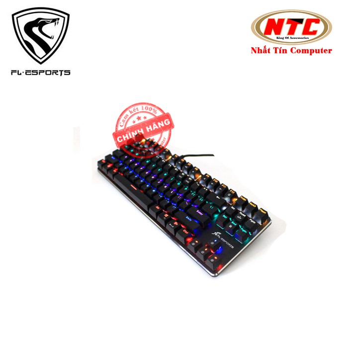 Bàn phím cơ Blue Swich cao cấp 87 key FL Esports K191-led 6 màu 13 chế độ