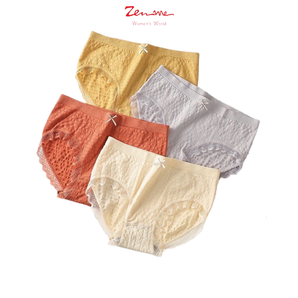 Combo 10 Quần Lót Nữ Zen Me Chất Liệu 100% Cotton Co Giãn 4 Chiều Kháng Khuẩn Khử Mùi Thoáng Mát