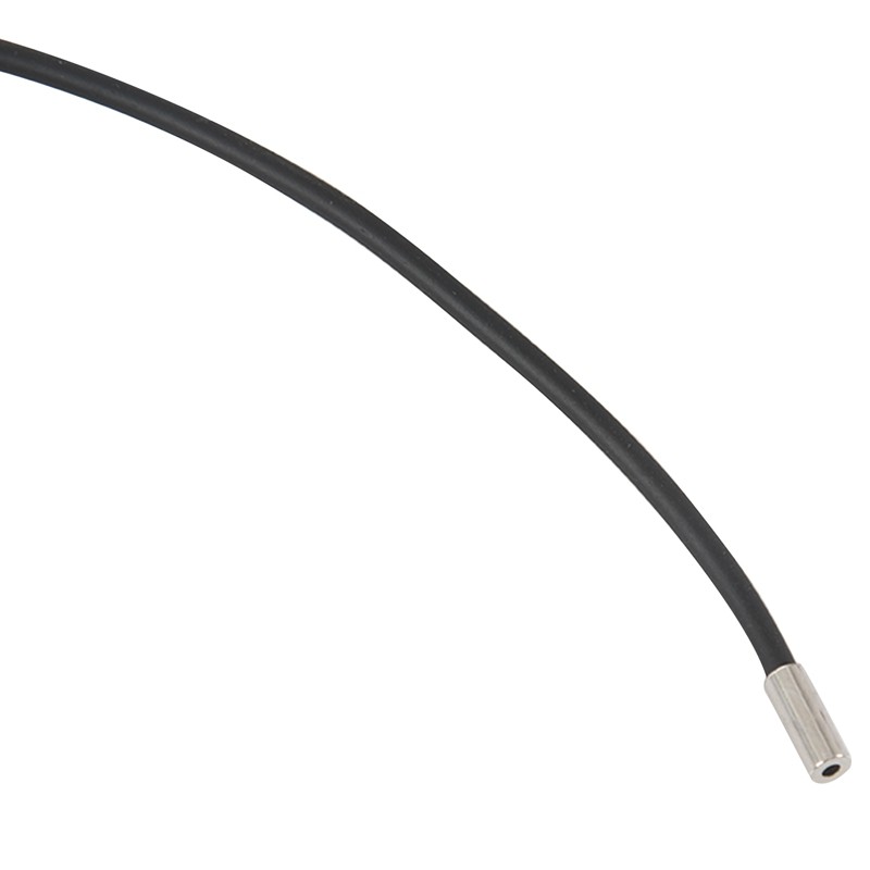 3Mm Black Rubber Cord Necklace with Stainless Steel Closure - 18 Inch
