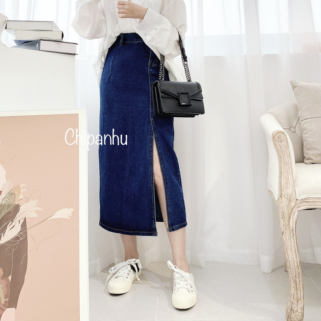 CHÂN VÁY BÒ DÀI ĐẬM XẺ CVB5890 | BigBuy360 - bigbuy360.vn