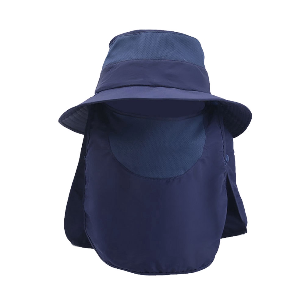 Outdoor Sport Hiking Visor Breathable Hat UV Protection Face Neck Cover Fishing Sun Protect Cap Flap Hat Wide Brim Buckle