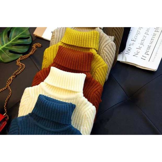 ÁO LEN CỔ LỌ CHO BÉ