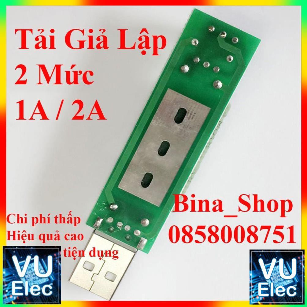 Tải Giả Lập 1A/2A Dùng Test Pin Sạc Dự Phòng, Cốc Sạc, Xả Nhanh Điện Áp Cell Pin 18650