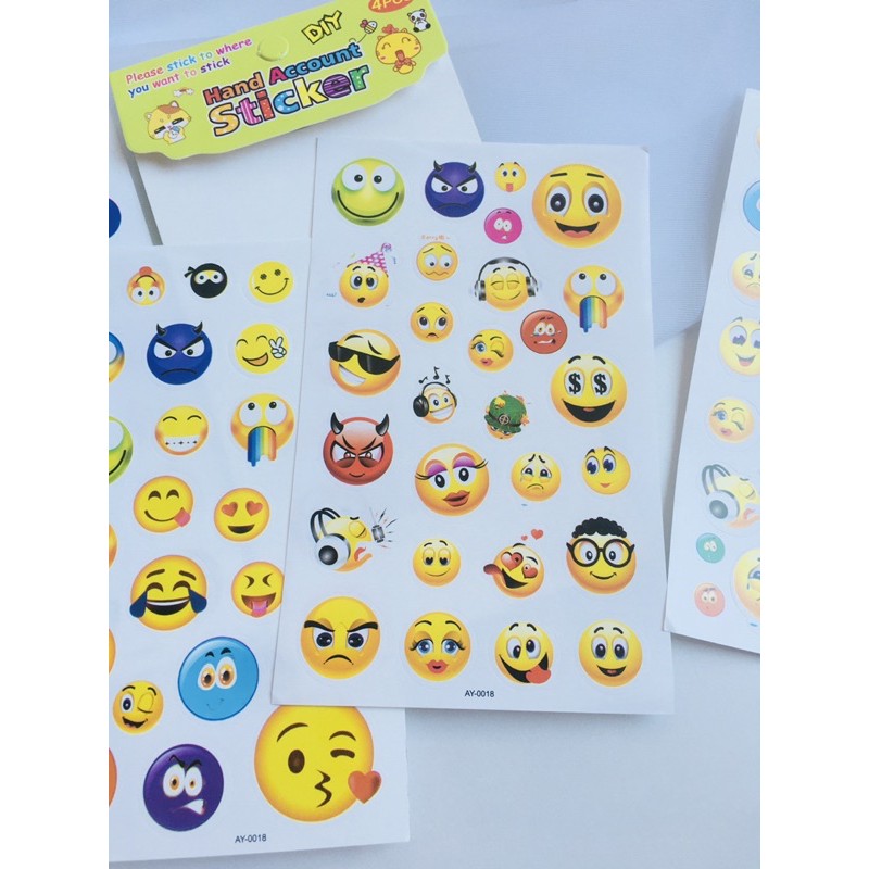 Sét 4 tấm sticker cảm xúc- Phụ kiện teen