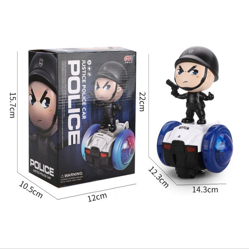 [ SALE CỰC SỐC] Xe đồ chơi cân bằng robot cảnh sát xoay 360 độ có đèn, nhạc cho bé, ĐỒ CHƠI