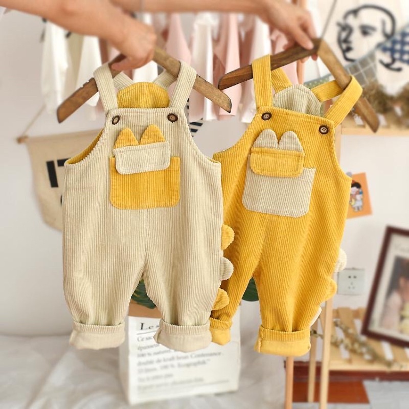 Yếm Quần Nhung Tăm Cho Bé Trai Bé Gái