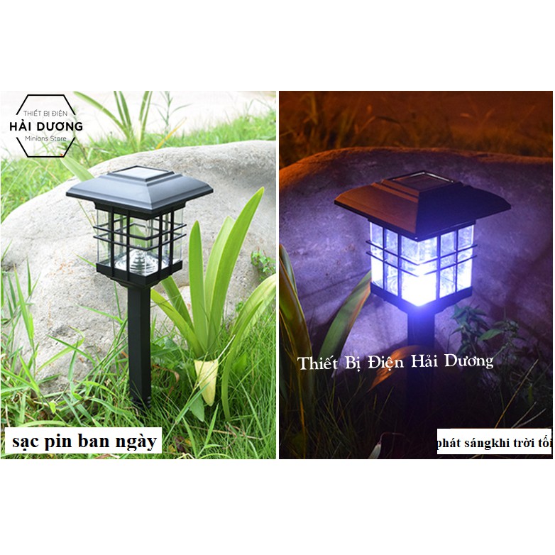 Đèn Led Sân Vườn Trụ Cột Năng Lượng Mặt Trời NT3 (Bao gồm cột cắm đất và đế bắt cột)Món quà AIZd