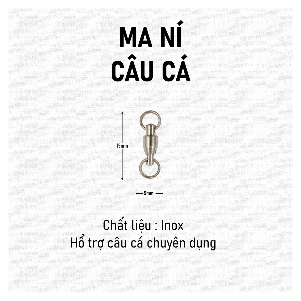 MA NÍ XOAY / MA NÍ SỐ 8 / HỖ TRỢ CÂU CÁ CHUYÊN DỤNG ( combo 20 )