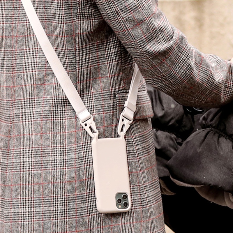 Ốp Điện Thoại Silicon Có Dây Đeo Chéo Cho iPhone 13 12 11 Pro Max XS XR X 8 7 PLUS SE